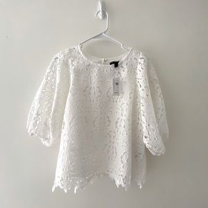 Banana Republic Eyelet White Top